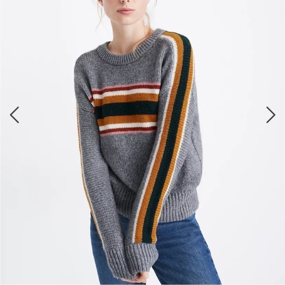 Madewell Striped Heath Pullover Sweater XXS